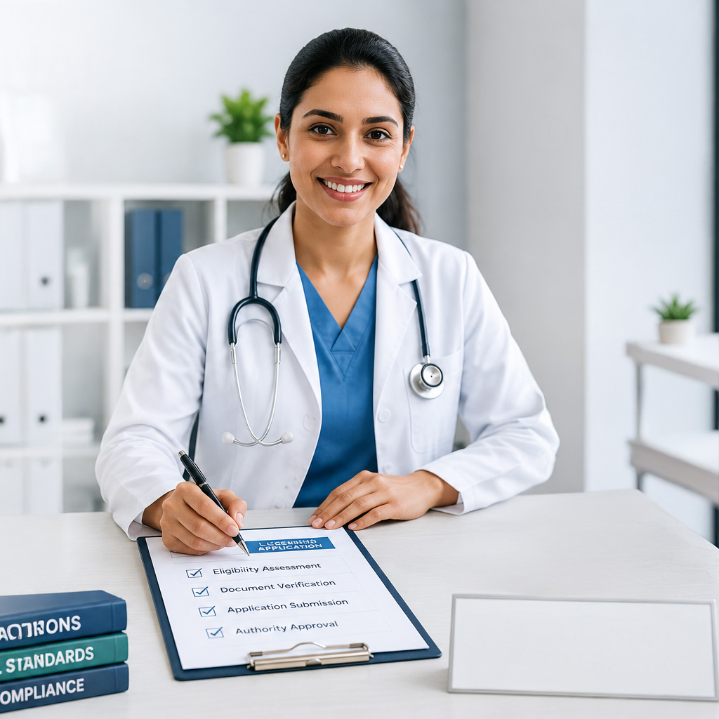 Medical professional licensing support for DHA MOH DOH in Dubai UAE
